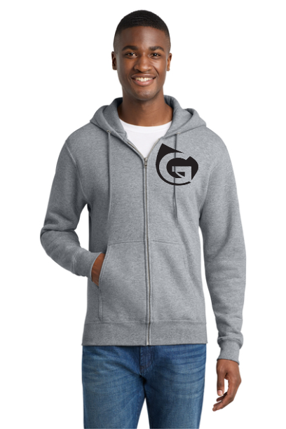 Mr. Green's Clean Core Fleece Full-Zip Chest logo Black - Image 2